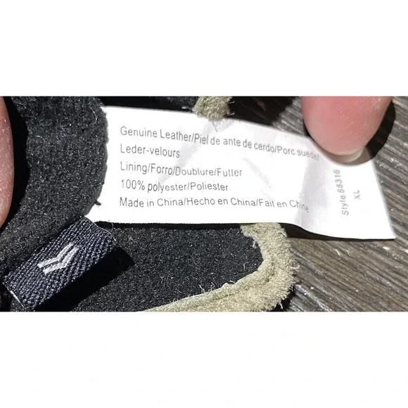 Isotoner Women's Suede Lined Driving Leather‎ Gloves Olive Green SZ XL - Picture 3 of 4